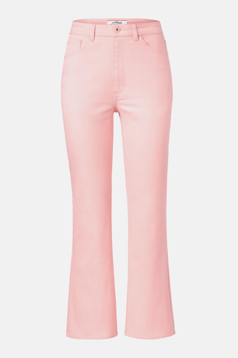 Tchibo جينز نسائي بقصة عادية مع حلقات حزام، وردي - Image 3