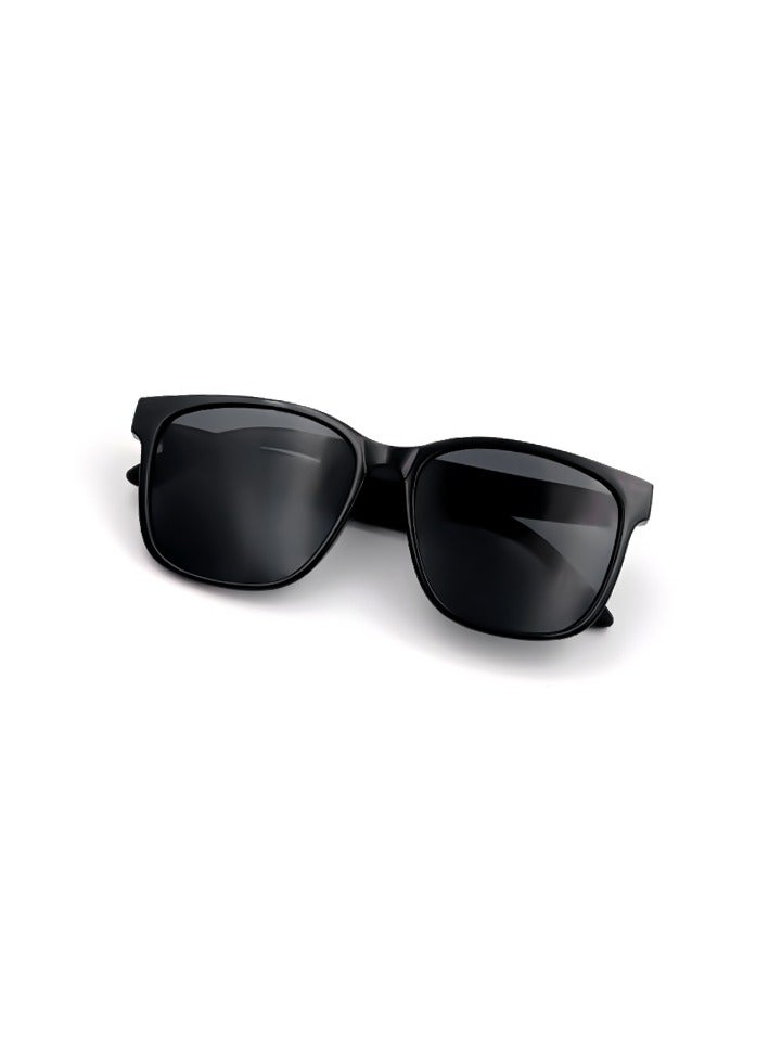 general Smart Sunglasses Bluetooth Headphones Sunglasses Bilateral Stereo Sound Hands-Free Calling Music Audio Mic Sunglasses High-Efficiency Sunscreen, UV400 Protection Lightweight 30g Grey Lens - Image 4