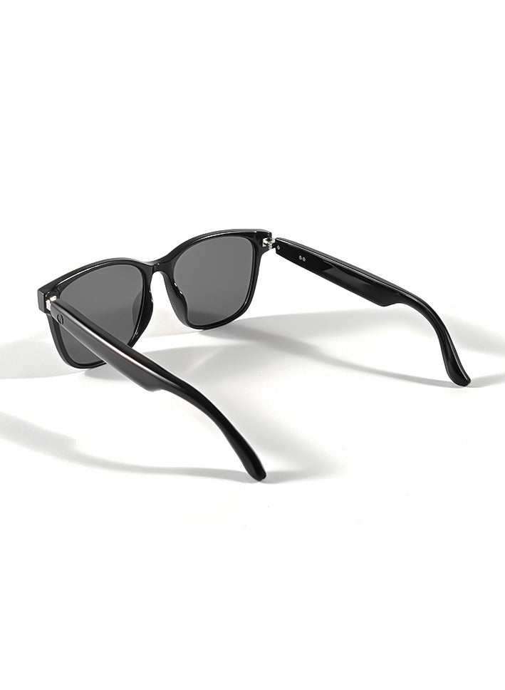 general Smart Sunglasses Bluetooth Headphones Sunglasses Bilateral Stereo Sound Hands-Free Calling Music Audio Mic Sunglasses High-Efficiency Sunscreen, UV400 Protection Lightweight 30g Grey Lens - Image 5