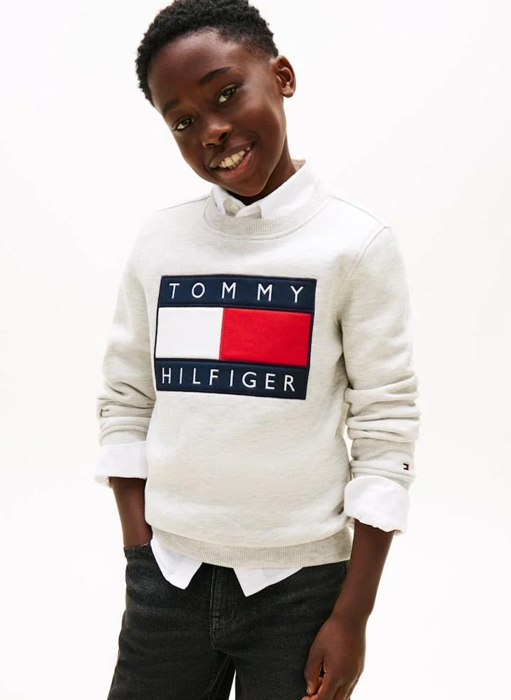 TOMMY HILFIGER Youth Heritage Flag Crew Neck Sweatshirt