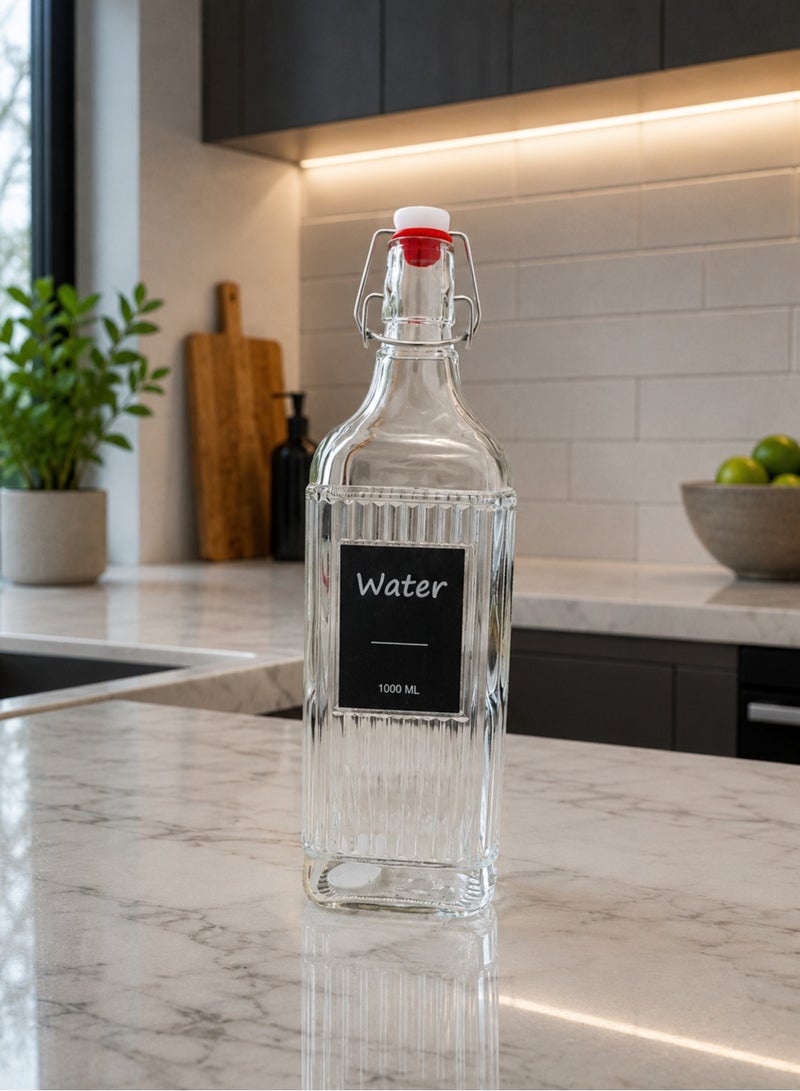 Imported Glass water bottle 1 liter