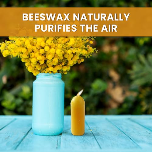 Bee The Light BeeTheLight Beeswax Lantern Candles (3.5" x 1.25") - Smokeless Unscented Candle - 12 Hours Burn Time Each - Natural & Pure Beeswax Candle - Handmade Camping Candle for Lanterns & Chandeliers - Image 3