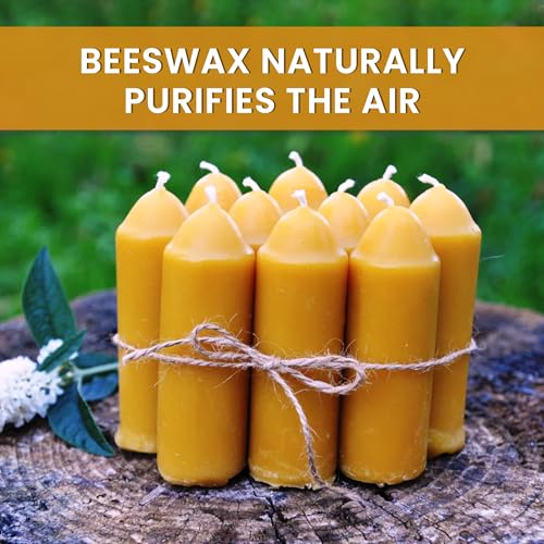 Bee The Light BeeTheLight Beeswax Lantern Candles (3.5" x 1.25") - Smokeless Unscented Candle - 12 Hours Burn Time Each - Natural & Pure Beeswax Candle - Handmade Camping Candle for Lanterns & Chandeliers - Image 4