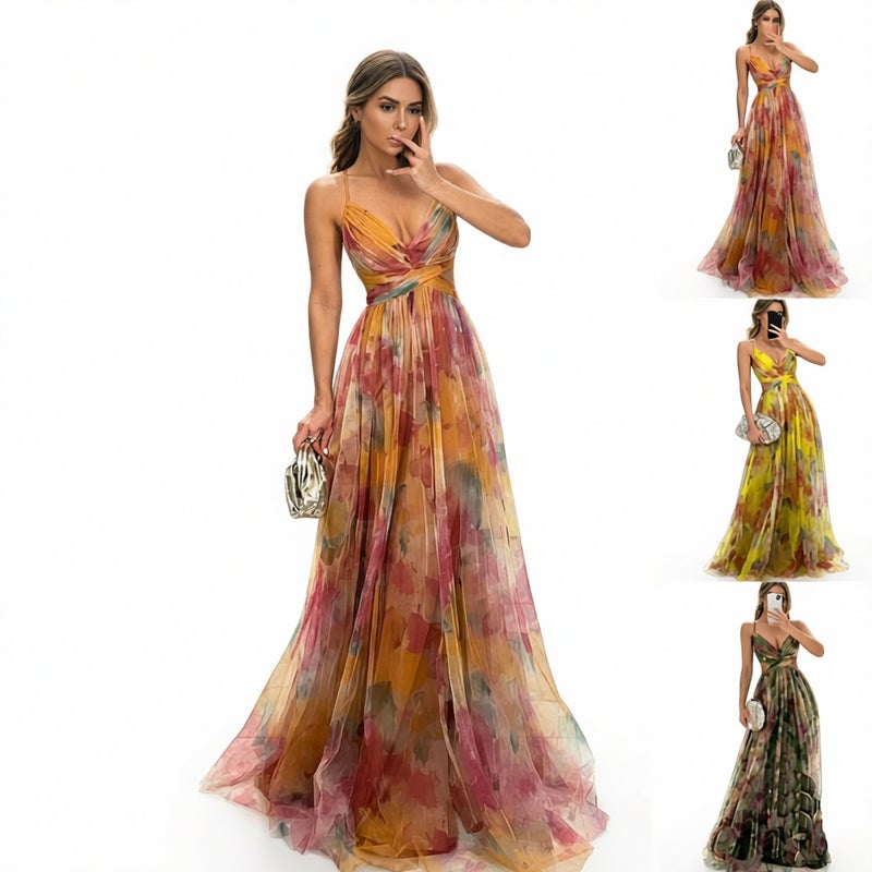 Elegant Mini Long Dress Sexy Long Dress Women's Formal Gown - Image 1