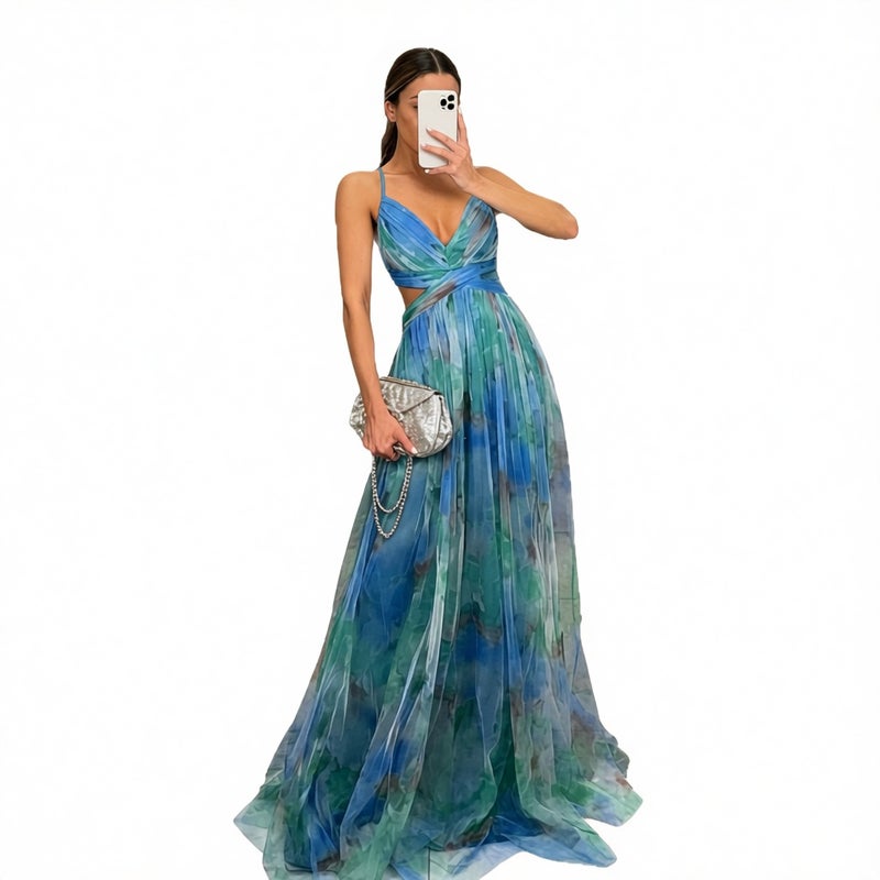 Elegant Mini Long Dress Sexy Long Dress Women's Formal Gown - Image 2