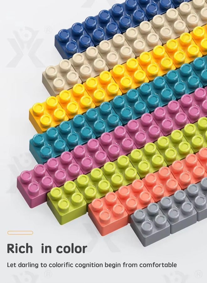 Kids Building Block Table 4-In-1 Kids Assembled Building Block Toy With Lacquer Board And Drawing Board, 4 Storage Boxes 4 Aadjustable Table Legs, 600 Medium Particles Building Block ,For All Kids