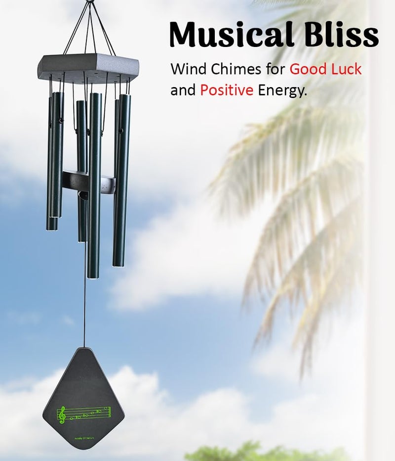 Hindcraft Wind Chimes for Balcony – Hanging Bells for Home Décor, Living Room, Bedroom, and Hall | Positive Energy Room Decoration Items, Home Décor Gifts for Women, and Housewarming Gifts, Black - Image 3