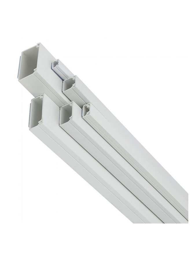 Reliable Electrical PVC Trunking with Sticker 1m Long White Self Adhesive Cover Hider Cable Management (16mm) 