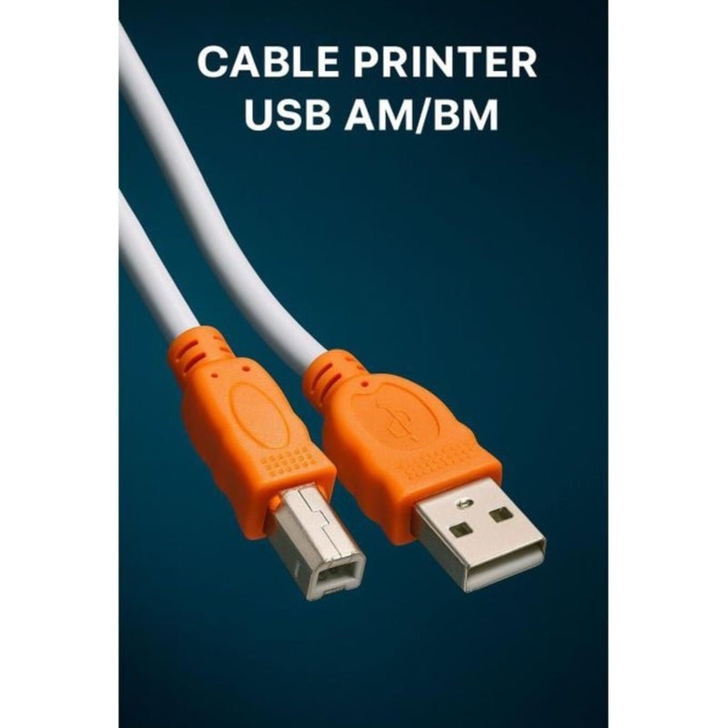 Ultimate High Speed USB 2.0 Printer Cable Type A to B Male Scanner Cord 1.5M Data Transfer Wire for Computer PC Laptop White - Image 2