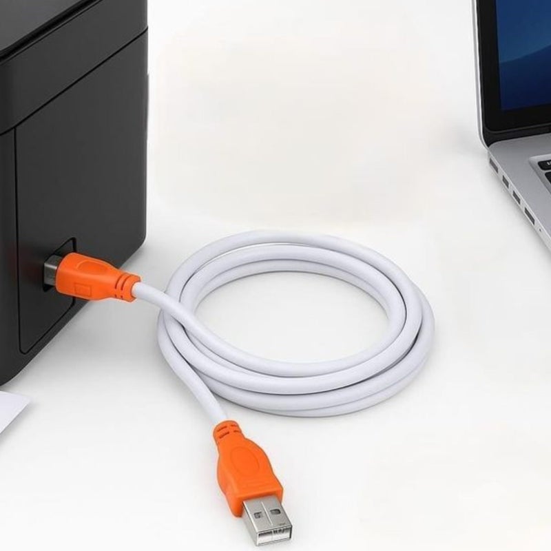 Ultimate High Speed USB 2.0 Printer Cable Type A to B Male Scanner Cord 1.5M Data Transfer Wire for Computer PC Laptop White - Image 5