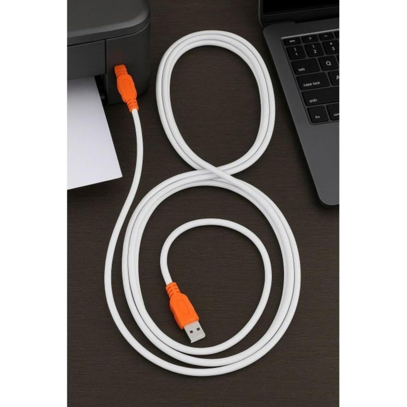 Ultimate High Speed USB 2.0 Printer Cable Type A to B Male Scanner Cord 1.5M Data Transfer Wire for Computer PC Laptop White - Image 4