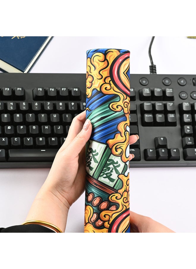 Mouse Pad Oversized Keyboard Notebook Logo Game Rubber Computer Anime Table Mat Lock Edge One-piece Delivery-Color:325x245x4mm-Pattern:Rising Gold 15