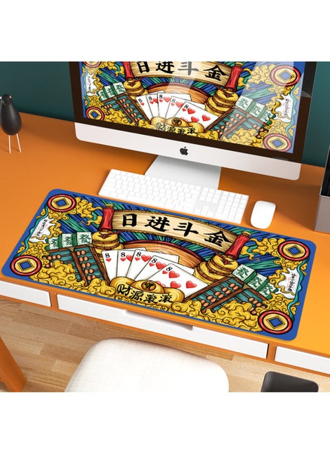 Mouse Pad Oversized Keyboard Notebook Logo Game Rubber Computer Anime Table Mat Lock Edge One-piece Delivery-Color:325x245x4mm-Pattern:Rising Gold 15