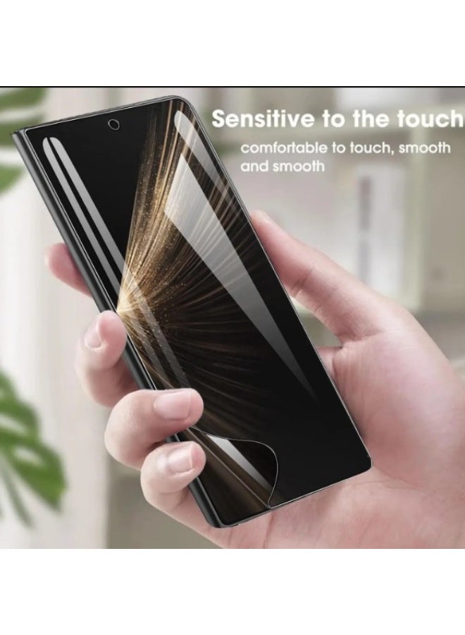 4 in 1 Screen Protector for Honor Magic V5 [Not Glass] Glass Camera Lens Protector, Fingerprint Unlock Flexible TPU Film, Easy Installation Screen Protector for Honor Magic V5 - Image 5