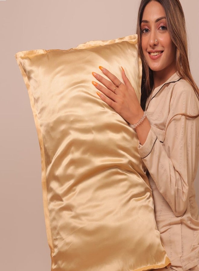 Furbo 100% Pure Mulberry Silk Pillowcases for Hair & Skin | Anti-Acne | Anti-Frizz | Hypoallergenic | Breathable | Cooling | Soft Luxury Pillow Covers – Champagne Gold (Pack of 2 | Standard Size) - Image 4