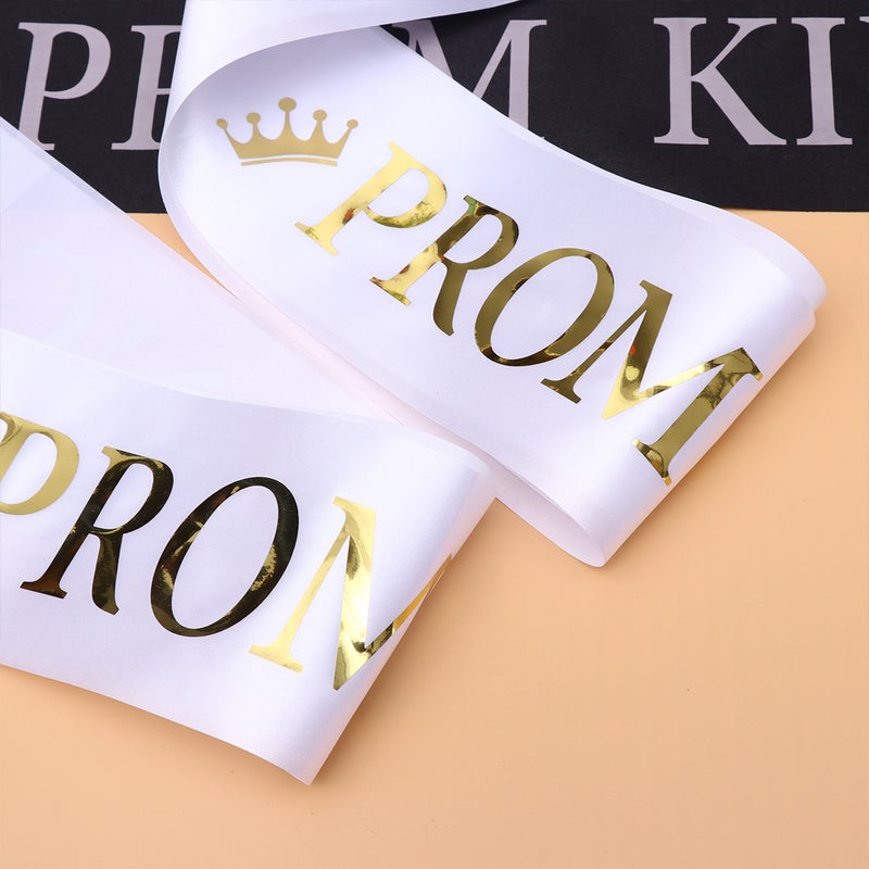 6Pcs Prom King Queen Graduation Party Supplies Strap Shoulder Belt For Men And Women Random Style And Color - Image 5