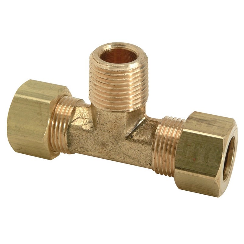 Brasscraft 72-4-2X Tee Lead-Free, 1/4 by 1/4 by 1/8-Inch, Rough Brass - Image 3