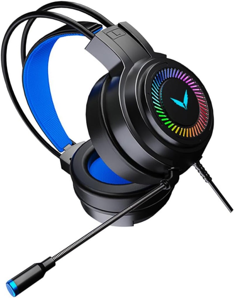 Wired Gaming Headset Over-Ear 7.1 Surround Sound Stereo Headphones with Noise Reduction Microphone for PC Computer, Soft Ear Pads, Black, Suitable for Online Gaming and Travel - Image 1