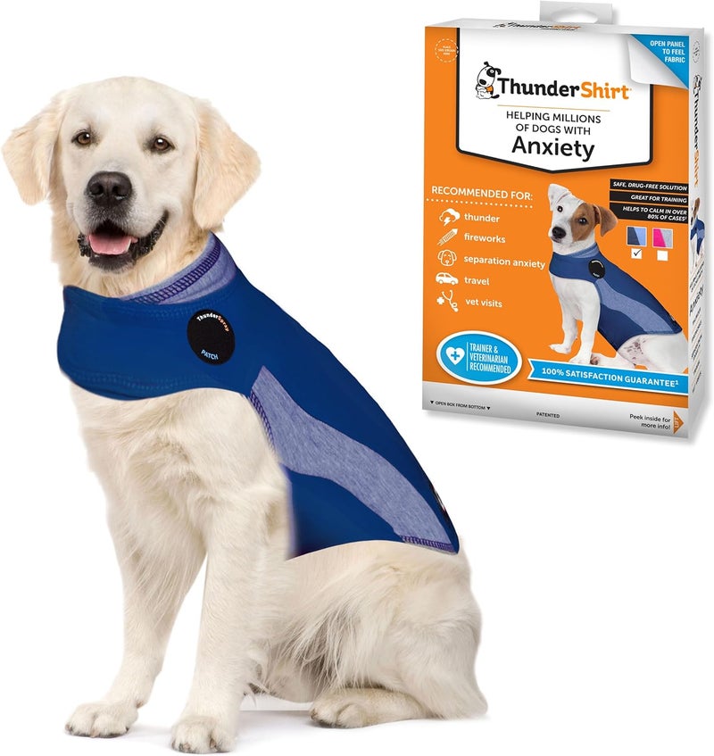 ThunderShirt for Dogs, X Large, Blue Polo - Dog Anxiety Relief Calming Vest - Image 1