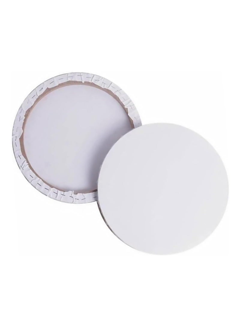 Round Canvas Boards for Painting, 30cm, 100% Cotton, Acrylic Pouring, Oil, Watercolor Paint, Dry & Wet Art Media 1 pc 