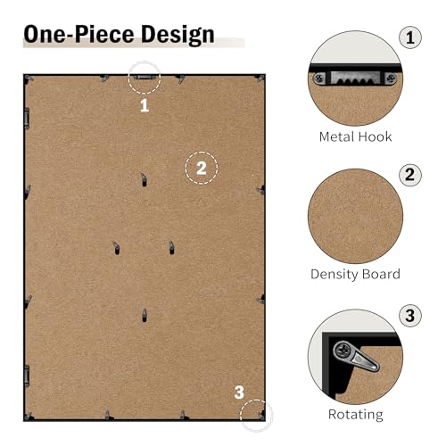 J.M.Deco 17 Opening Collage Picture Frame for Wall Decor, One-piece Photo Frame Collage Gallery Wall Hanging for 4x6 Photos, 4x4 Photos, Ideal Christmas Gift, Black - Image 5