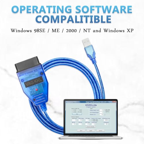 PARANNIC OBD2 KKL for VAG-COM 409.1 for VCDS USB Cable for VAG, for VW, for Audi, for Seat, for Volkswagen and for Skoda Vehicles from 1996 Later, Car ECU Scan Tool OBD2 to USB Cable for Windows Diagnostic - Image 3