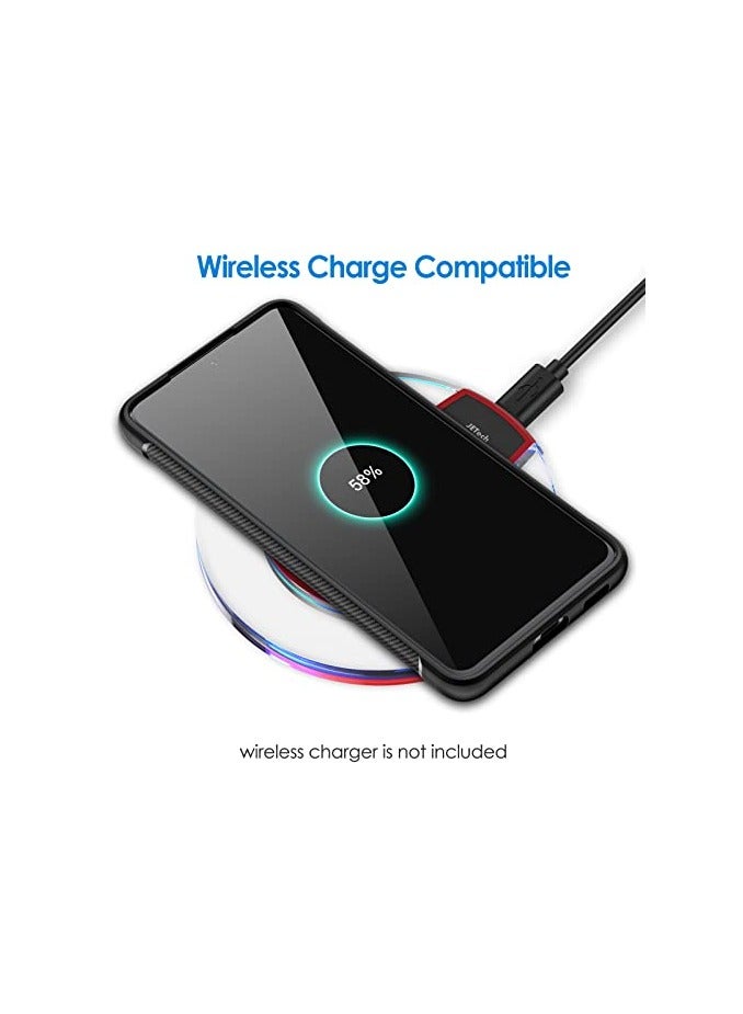 JETech Slim Fit Case for Samsung Galaxy S21 FE 5G 6.4-Inch, Thin Phone Cover with Shock-Absorption and Carbon Fiber Design (Black) - Image 3