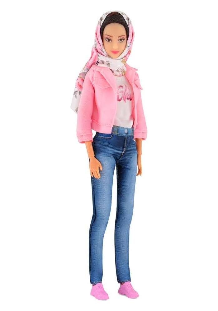 Fulla دمية فلة للقيادة مع سيارة وردية - Image 2