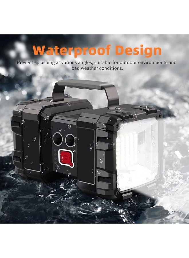 DOCOSS 2 In 1 Torch Light High Power Long Distance Rechargeable Torch Lights Wth Emergency Lights,Water Resistant Camping Light (L2 Led + 45 Smd)(Black-Small) - Image 2