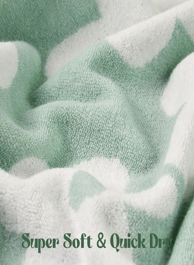 Jacquotha Floral Hand Towels for Bathroom - 2 Pack Cotton Face Towels 13" x 29", Soft Decorative with Cute Daisy Prints for Guest Room, Kitchen Decor, Light Seafoam - Image 5