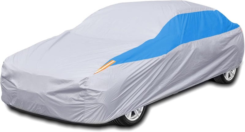 FSGRICH Car Cover, Car Exterior, Waterproof, Anti-UV, Breathable, Dust-, Rain-, Scratch- and Snow-Resistant, Outdoor Use (Silver, 510 x 195 x 175 cm) Multi-use upgraded craftsmanship - Image 1