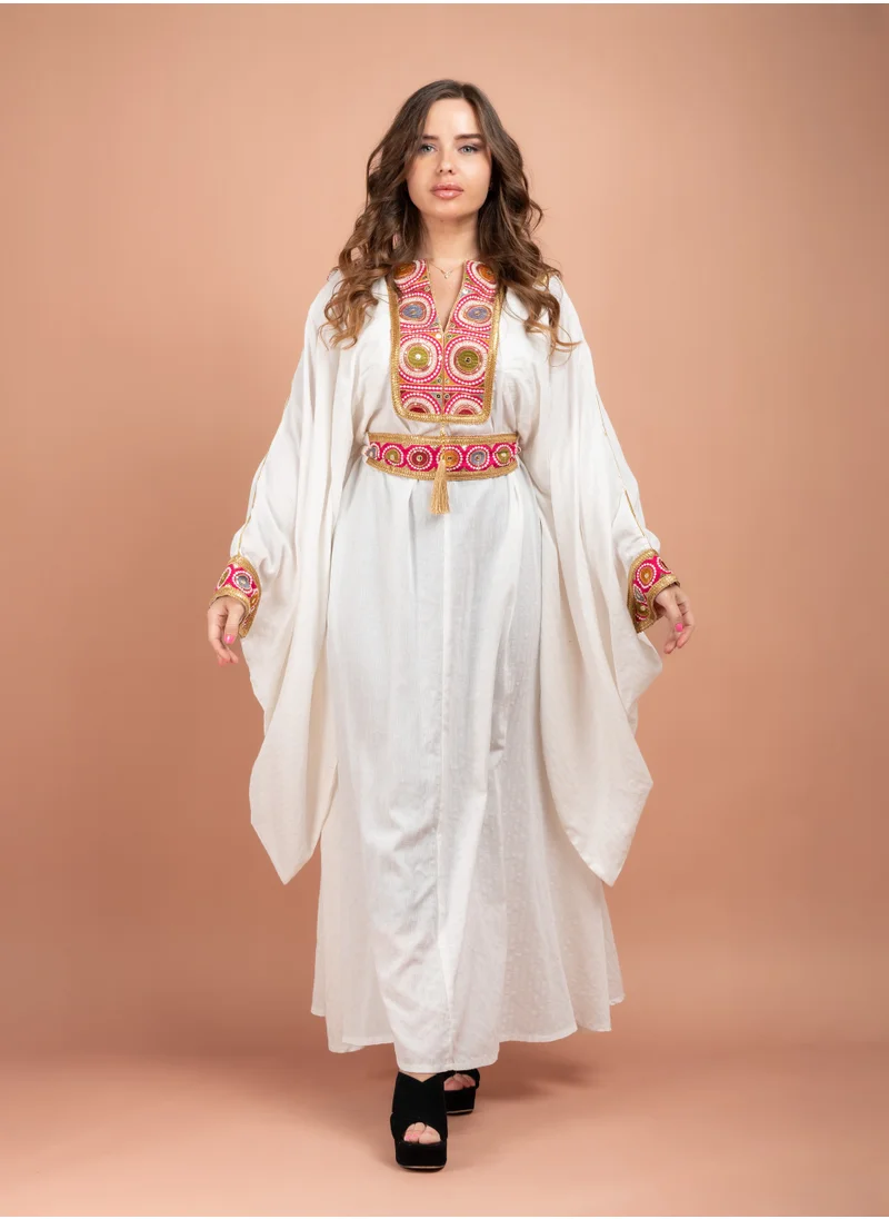 IKKXA Kuwaiti Jalabiya IK1603 White