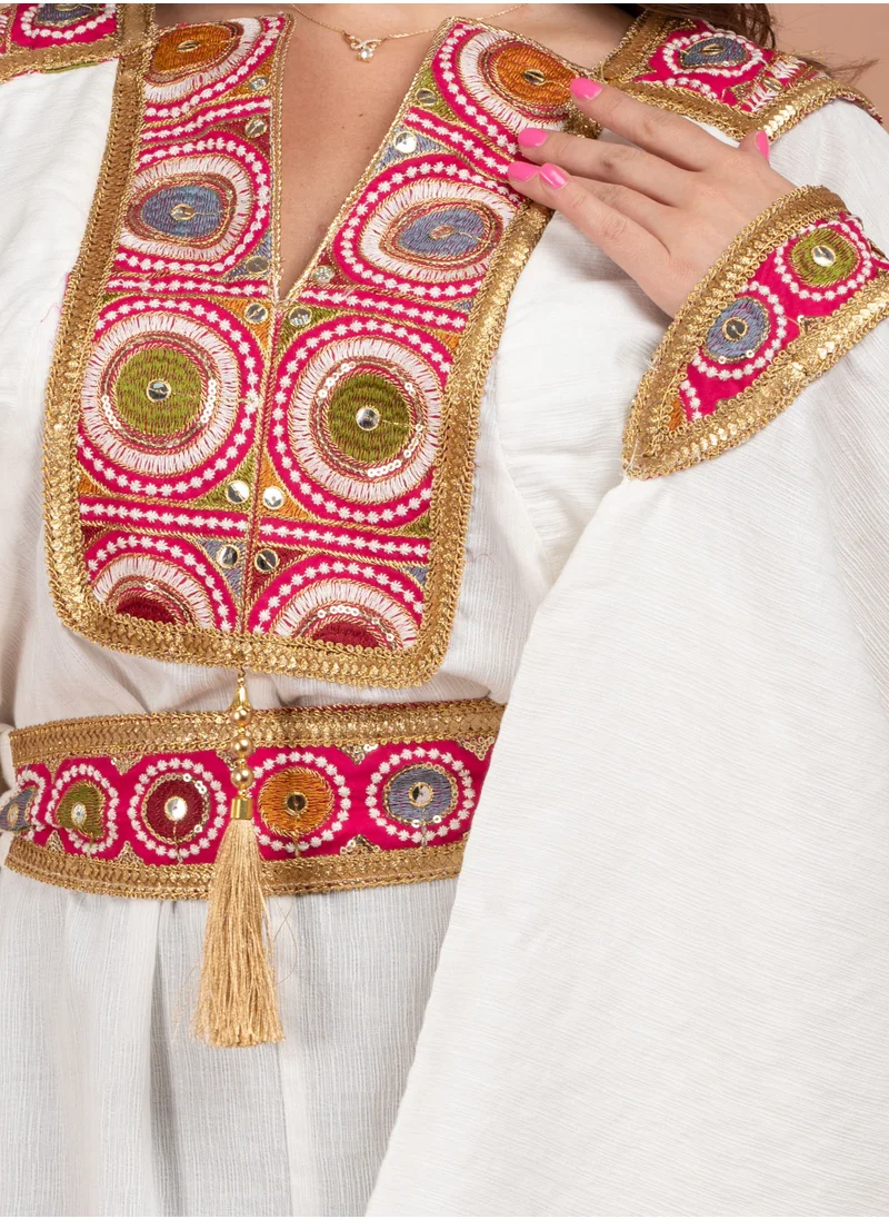 IKKXA Kuwaiti Jalabiya IK1603 White