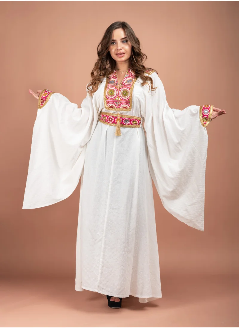 IKKXA Kuwaiti Jalabiya IK1603 White