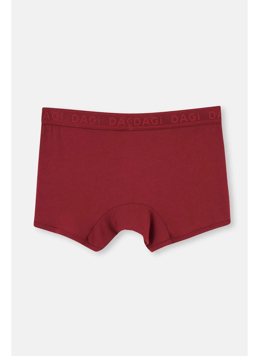 dagi Claret Red 4210 Micro Modal Plain Boxer