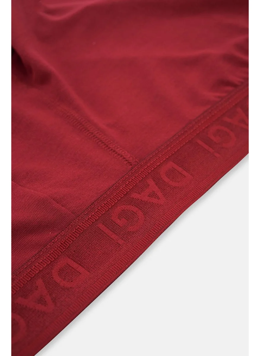 dagi Claret Red 4210 Micro Modal Plain Boxer