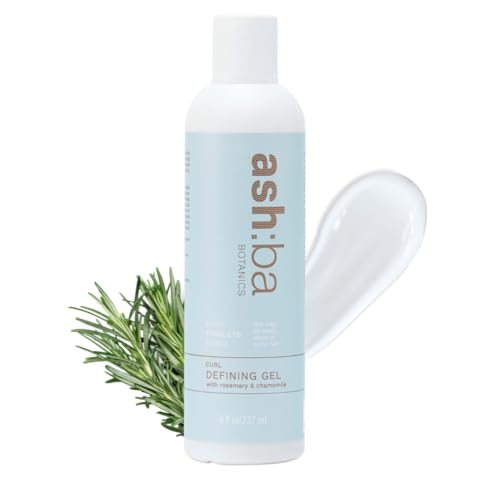 Ashba Botanics Curl Defining Gel | Lightweight, Non-Sticky Hair Gel for Curly, Frizzy Hair| Define, Frizz Control, Medium - Strong Hold Styling Gel With Rosemary & Chamomile | For Men & Women - 8 floz - Image 1