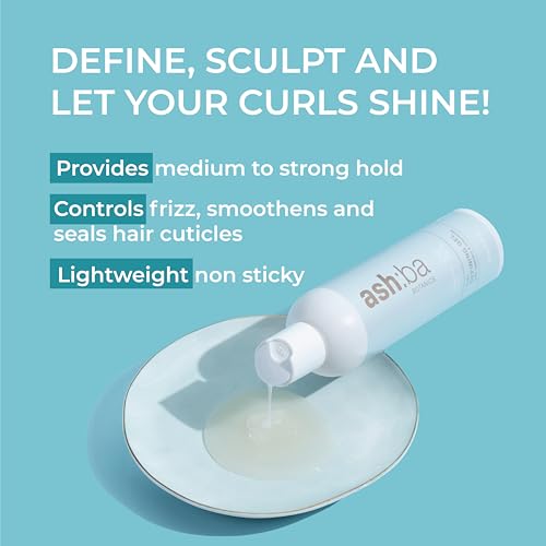 Ashba Botanics Curl Defining Gel | Lightweight, Non-Sticky Hair Gel for Curly, Frizzy Hair| Define, Frizz Control, Medium - Strong Hold Styling Gel With Rosemary & Chamomile | For Men & Women - 8 floz - Image 2