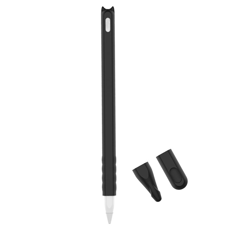 3 Pcs Silicone Case Protective Pouch Holder Nib Cover Protective Case Skin for Stylus Pen Black (1pc Stylus Pen Cover and 1pc Round Nib Cover and 1pc Nib Cover) - Image 5