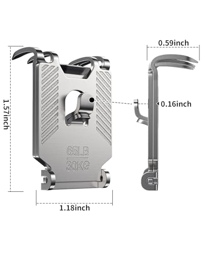 LZC 65 lb Drywall Picture Hangers Claw: 8 Pack Heavy Duty Damage Free Wall Picture Hanging Hooks - Art Mirror Photo Painting Frame Sawtooth Wire D Ring Hanger Kit for Room Office Decor - Image 2