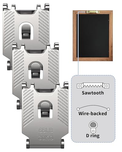 LZC 65 lb Drywall Picture Hangers Claw: 8 Pack Heavy Duty Damage Free Wall Picture Hanging Hooks - Art Mirror Photo Painting Frame Sawtooth Wire D Ring Hanger Kit for Room Office Decor - Image 5
