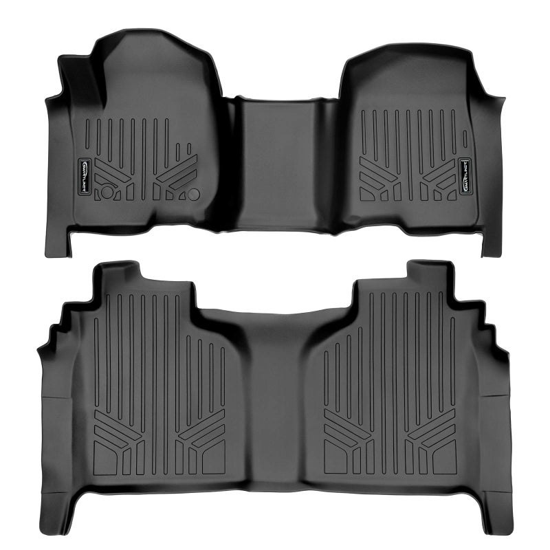 SMARTLINER Floor Mats 2 Row Liner Set Compatible with 20192025 Chevrolet Silverado 1500