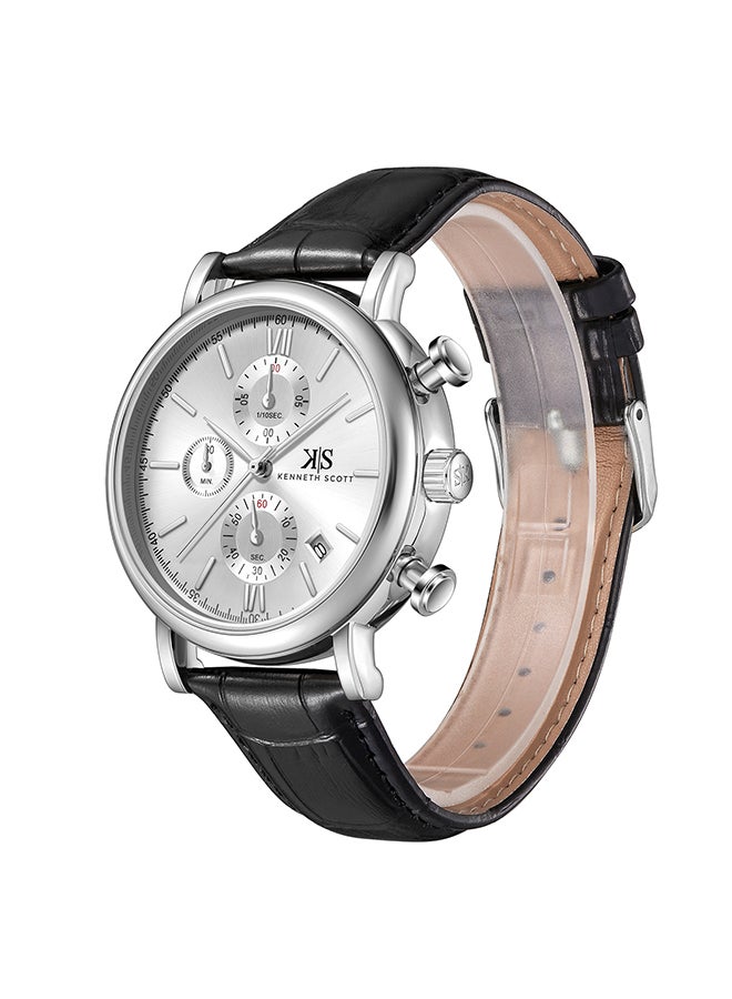 Kenneth Scott Men's Silver Dial Chrono & Multi Function Watch - K23151-SLBS - Image 2