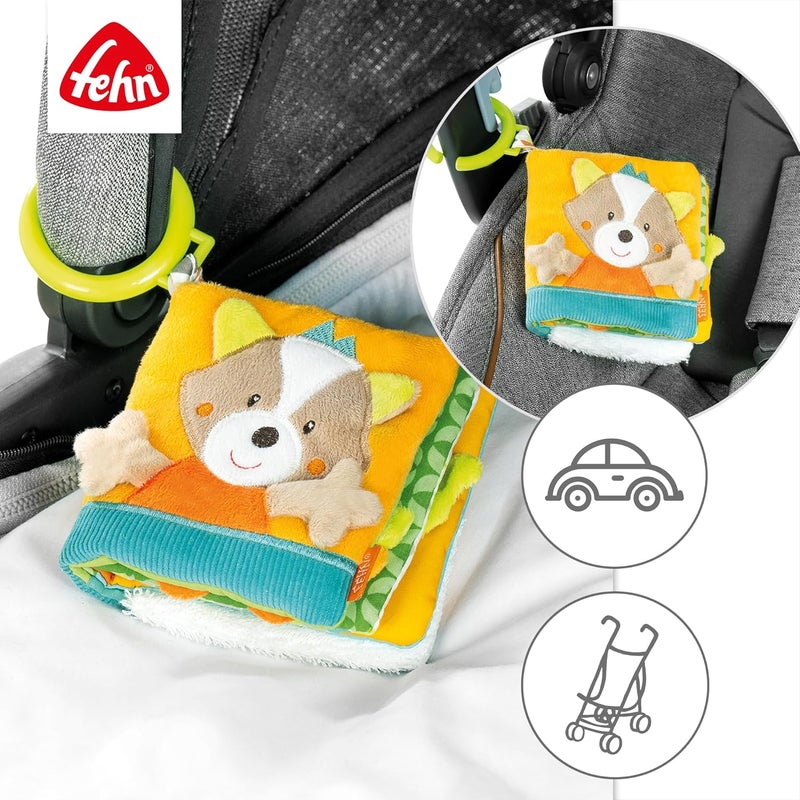 فين كتاب فيهن الثعلب - كتاب قماشي للعربة مع حيوانات الغابة - كتاب ألعاب مع صفارة، ورق حفيف ومرآة - كتاب من 8 صفحات - للأطفال والرضع من عمر 0+ شهر - Image 4