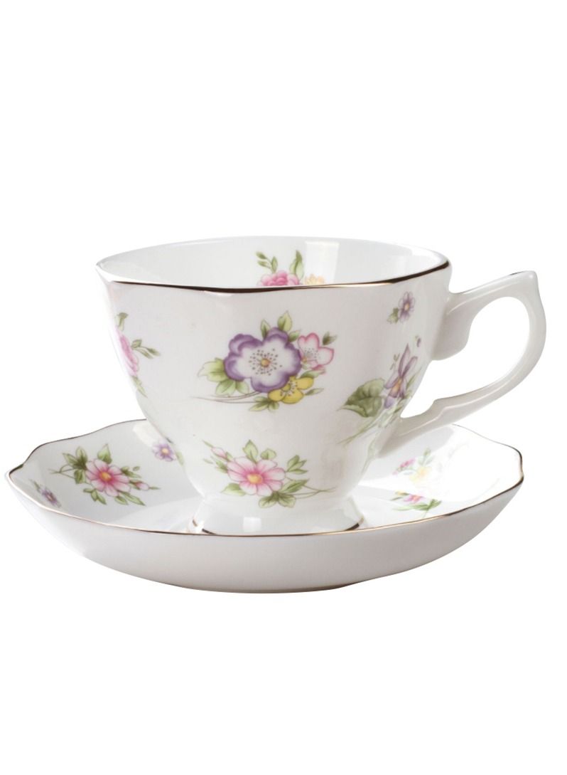 Sharpdo Bone China Ceramic Coffee Cup And Saucer Set - Image 1