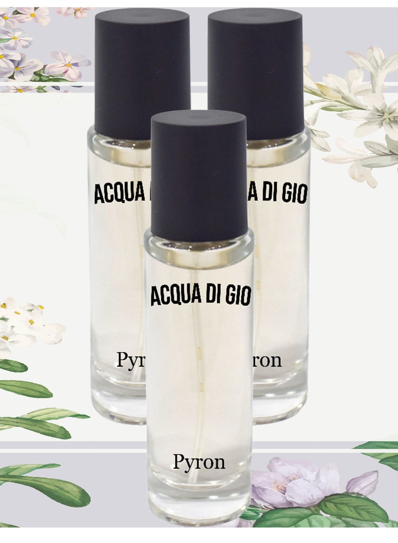 PYRON 3 Pieces Acqua Di Gio Perfume 30 ml EDT - Image 1