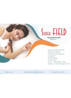 Somer Field - Luxury KING Size Quilted Pillow, 50 x 75 cm - White - 01 Piece - pzsku/ZA565EC09BD00F44A07D8Z/45/_/1728572706/7122ad73-c52a-43b1-8869-123e5d7a2d39