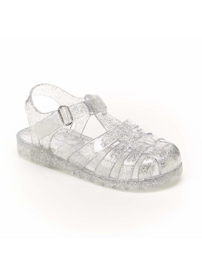 Simple Joys by Carter's Girls' Kimmie Nora Jelly Sandal Set, Turquoise Blue/Silver, 9 Toddler (1-4 Years) - Image 5