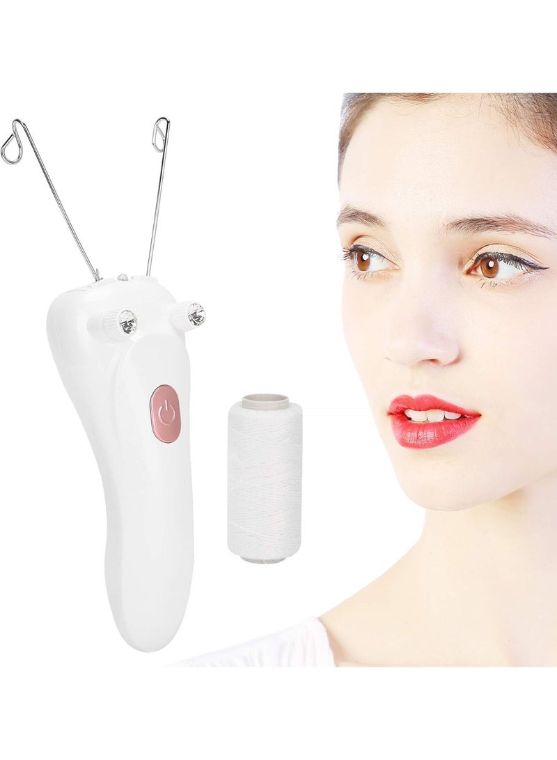 USB Rechargeable Electric Facial Hair Remover Cotton Thread Epilator for Women Face Upper Lip Chin Legs Portable Painless Beauty Device Facial Hair Removal Tool - Image 1