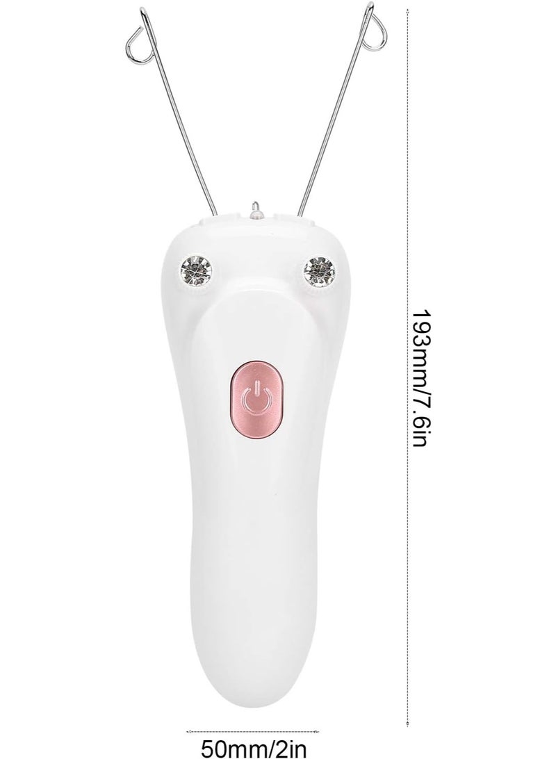USB Rechargeable Electric Facial Hair Remover Cotton Thread Epilator for Women Face Upper Lip Chin Legs Portable Painless Beauty Device Facial Hair Removal Tool - Image 2